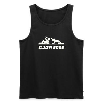 JGA 2026 - Men's Premium Organic Tank Top - black - Front - Michal (187cm)