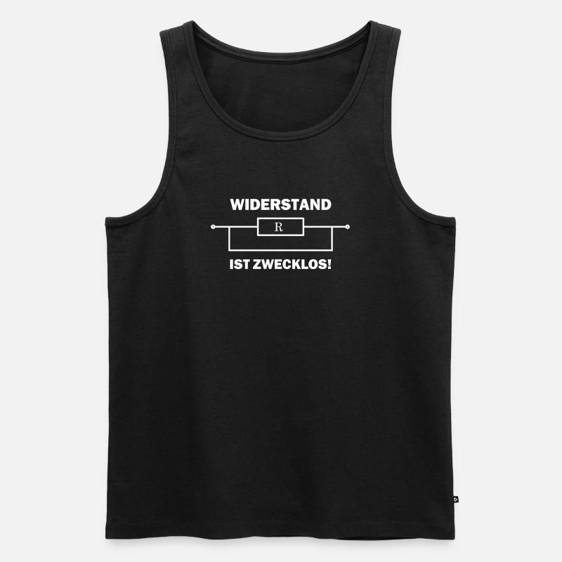 Resistance Electrical Engineering Electronics Electrician - Men's Premium Organic Tank Top - black