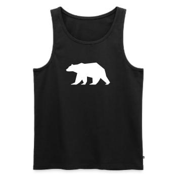 Bär Grizzly Logo Polar Bär - Männer Premium Bio Tank Top - Schwarz - Vorne - Michal (187cm)