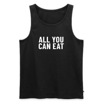 All You Can Eat - Männer Premium Bio Tank Top - Schwarz - Vorne - AI Model Male 178 light (178cm)