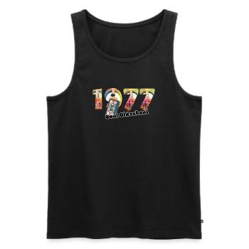 1977 Vintage Retro – Cassette – Cool Olds - Men's Premium Organic Tank Top - black - Front - Michal (187cm)