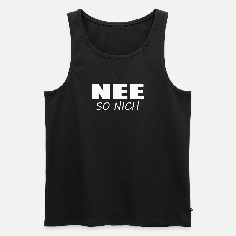 NEE - SO NICH - Männer Premium Bio Tank Top - Schwarz