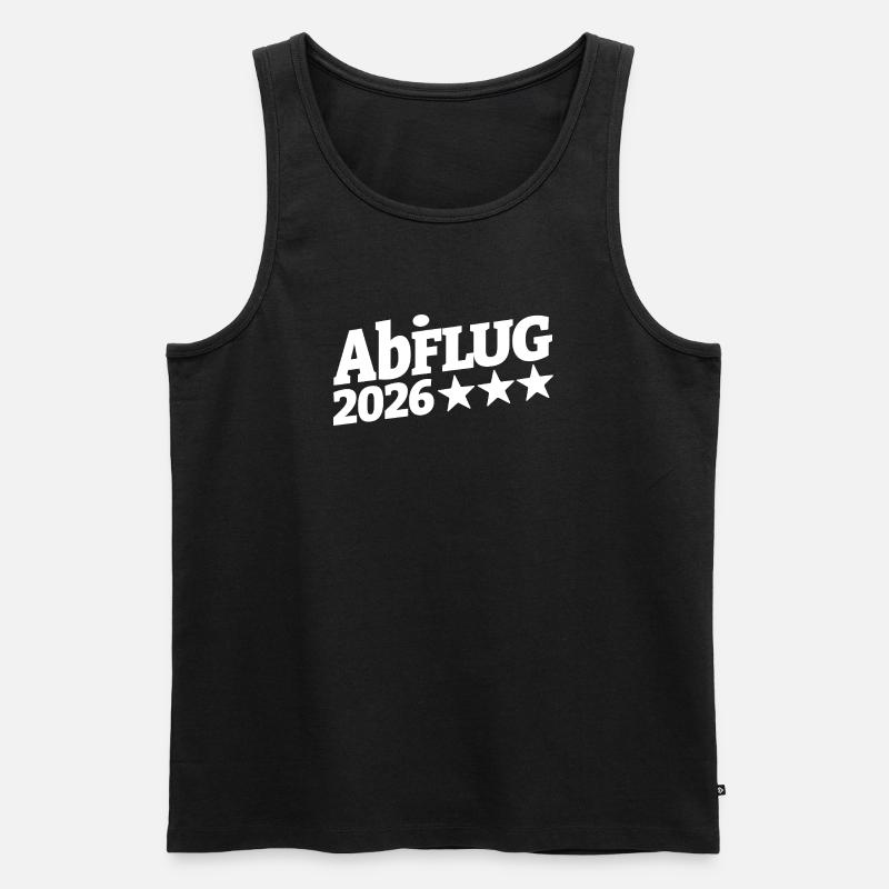 Abi Abflug 2026 Sternenpfad | Durchstarten - Männer Premium Bio Tank Top - Schwarz