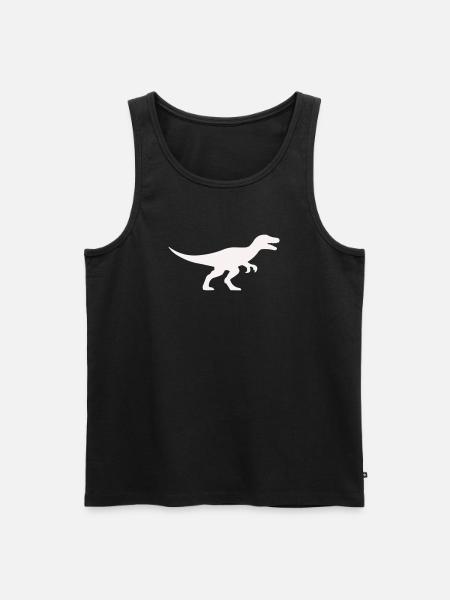 Raptor T Rex Silhouette - Men's Premium Organic Tank Top - black