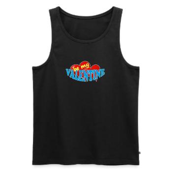 VALENTINE - Männer Premium Bio Tank Top - Schwarz - Vorne - AI Model Male 178 light (178cm)