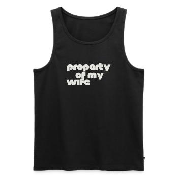 Eigentum meiner Frau - Männer Premium Bio Tank Top - Schwarz - Vorne - AI Model Male 178 light (178cm)