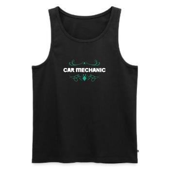 Car Mechanic Ornament - Men's Premium Organic Tank Top - black - Front - Michal (187cm)