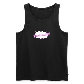 Schriftzug Favorite Aunt für die Lieblingstante - Männer Premium Bio Tank Top - Schwarz - Vorne - Michal (187cm)