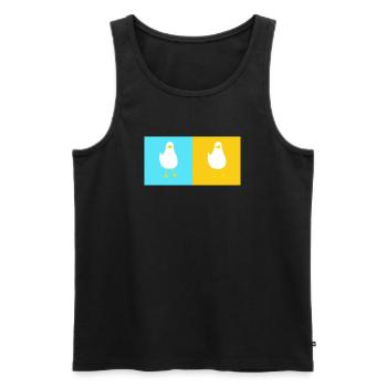 DoubleTrouble 2 - Männer Premium Bio Tank Top - Schwarz - Vorne - Michal (187cm)