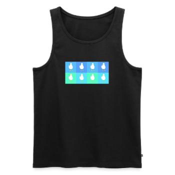 MeinsMeinsMeins queeer 2 - Männer Premium Bio Tank Top - Schwarz - Vorne - Michal (187cm)