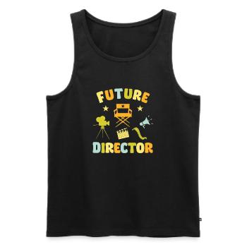 Future Director - Männer Premium Bio Tank Top - Schwarz - Vorne - AI Model Male 178 light (178cm)
