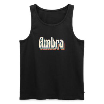 Vintage rétro ambre T-Shirt T-Shirt idée cadeau - Débardeur bio Premium Homme - noir - Devant - AI Model Male 178 light (178cm)