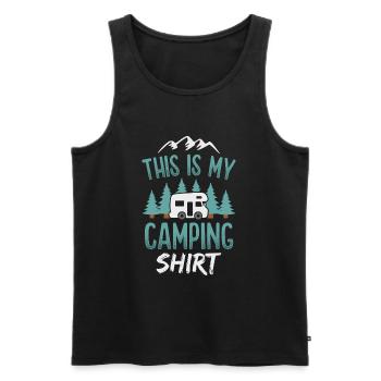 Camping RV Camping-car Caravane Camping-car - Débardeur bio Premium Homme - noir - Devant - Michal (187cm)