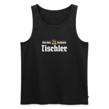 Tischler Handwerk Zunftzeichen Zunft Handwerker - Männer Premium Bio Tank Top - Schwarz - Vorne - AI Model Male 178 light (178cm)