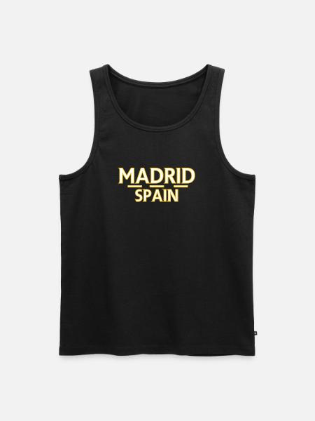 Madrid – Spain - Men's Premium Organic Tank Top - black