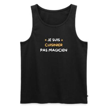 I'm a Cook Not a Magician Quote Humor - Men's Premium Organic Tank Top - black - Front - Michal (187cm)