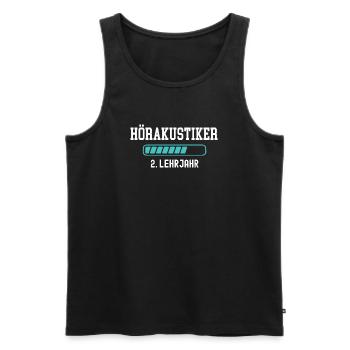Hearing aid acoustician training 2nd year of apprenticeship 2nd year of work - Men's Premium Organic Tank Top - black - Front - Michal (187cm)