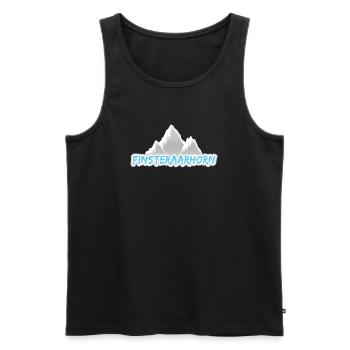 Geschenk für Finsteraarhorn - Männer Premium Bio Tank Top - Schwarz - Vorne - Michal (187cm)