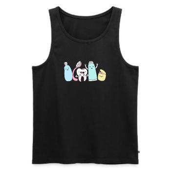 Receptionist Dentist - Men's Premium Organic Tank Top - black - Front - AI Model Male 178 light (178cm)