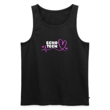 Cardiography Cardiogram - Men's Premium Organic Tank Top - black - Front - AI Model Male 178 light (178cm)