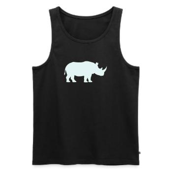 Pastel Rhino Silhouette - Men's Premium Organic Tank Top - black - Front - Michal (187cm)