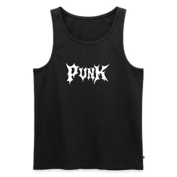 Punk-Gothic-Logo - Männer Premium Bio Tank Top - Schwarz - Vorne - Michal (187cm)