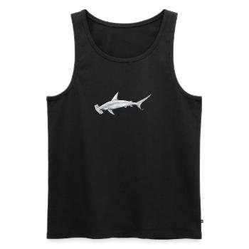 Tiburon martillon - Hammerhead shark - Requin - Men's Premium Organic Tank Top - black - Front - Michal (187cm)
