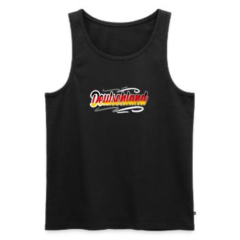 Deutschland - Männer Premium Bio Tank Top - Schwarz - Vorne - Michal (187cm)