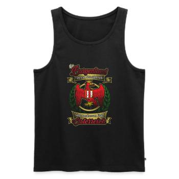 Burgenland – Ein Königreich umgeben von Österreich - Männer Premium Bio Tank Top - Schwarz - Vorne - Michal (187cm)