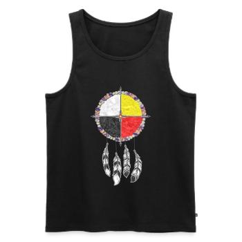 Native Americans Medicine Wheel Dreamcatcher 1 - Men's Premium Organic Tank Top - black - Front - Michal (187cm)
