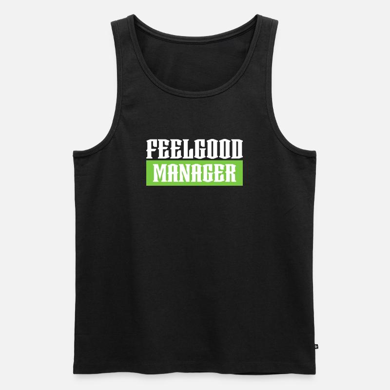 Feelgood manager green tshirt schwarz - Männer Premium Bio Tank Top - Schwarz