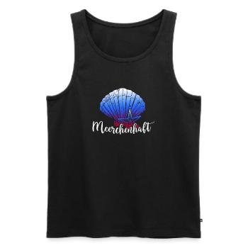 meer meerweh moin moin meerjungfrau küstenkind - Männer Premium Bio Tank Top - Schwarz - Vorne - Michal (187cm)