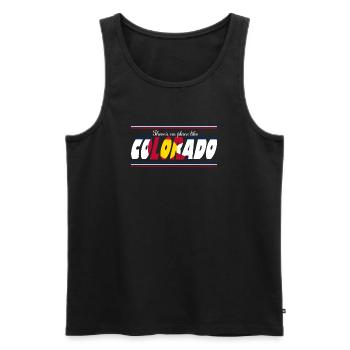 Colorado: Kein Ort wie Colorado - Männer Premium Bio Tank Top - Schwarz - Vorne - Michal (187cm)