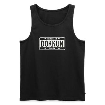 T-Shirt Dokkum Hoodie Ijsselmeer Holland - Débardeur bio Premium Homme - noir - Devant - Michal (187cm)
