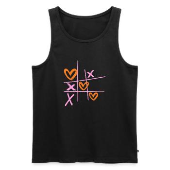 valentine love wins - Männer Premium Bio Tank Top - Schwarz - Vorne - Michal (187cm)