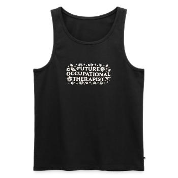 Motivation des futurs étudiants ergothérapeutes - Débardeur bio Premium Homme - noir - Devant - AI Model Male 178 light (178cm)