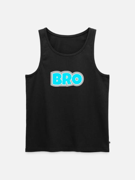 BRO - das Statement für echte Freundschaft-Vibes. - Männer Premium Bio Tank Top - Schwarz