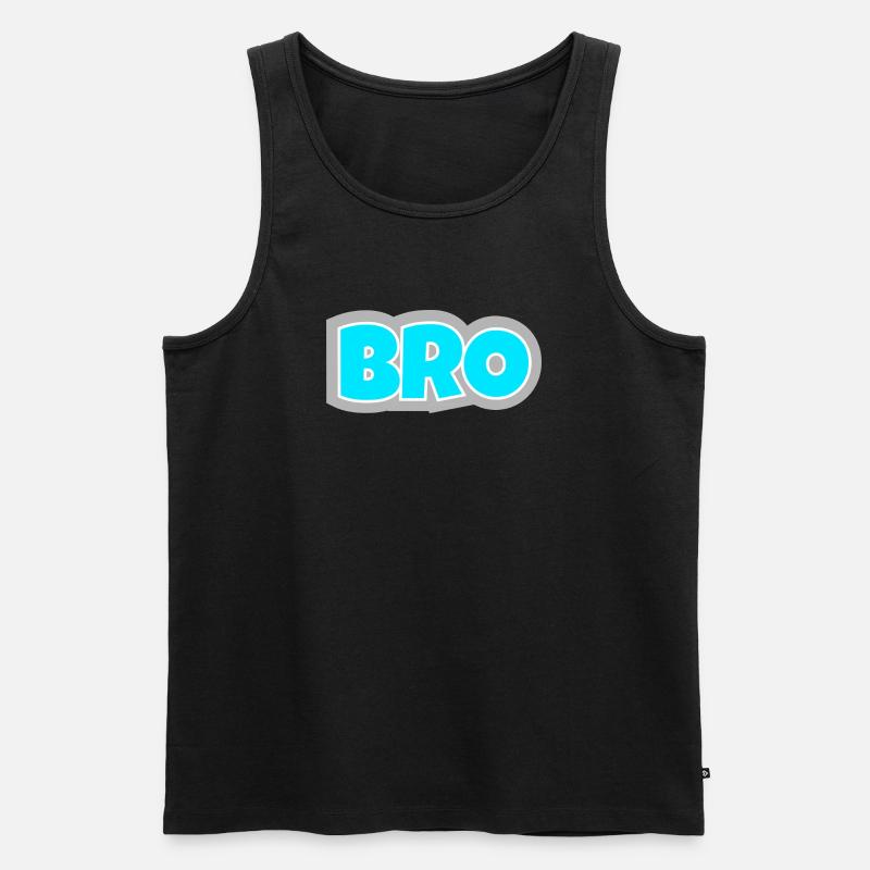 BRO - das Statement für echte Freundschaft-Vibes. - Männer Premium Bio Tank Top - Schwarz