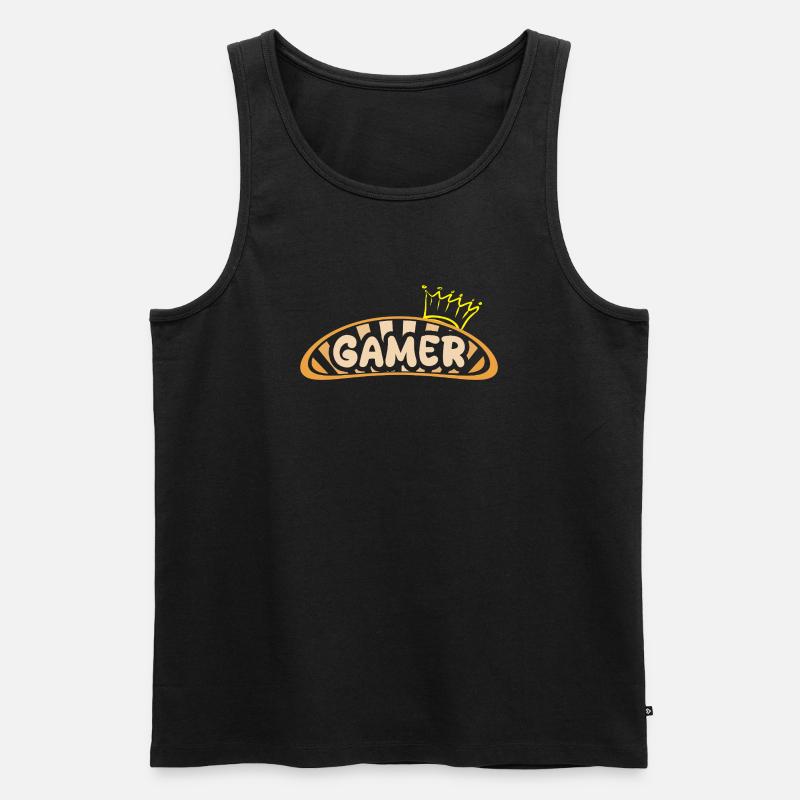 Beruf Gamer - Männer Premium Bio Tank Top - Schwarz