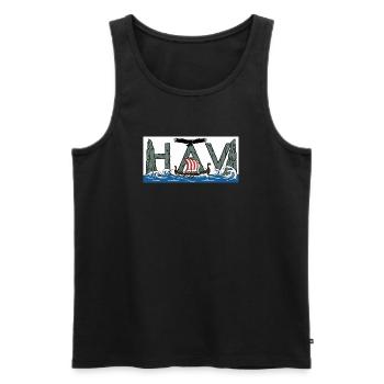 Havets Viking - Der Wikinger des Meeres - Männer Premium Bio Tank Top - Schwarz - Vorne - AI Model Male 178 light (178cm)