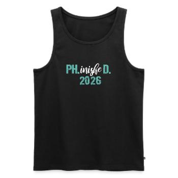 Doctorat 2026 Doctorat philistin Thèse PhD - Débardeur bio Premium Homme - noir - Devant - Michal (187cm)