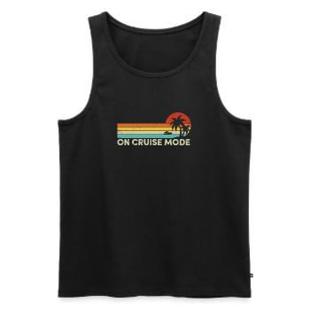 On Cruise Mode Tropical Summer Vacation Cruising - Men's Premium Organic Tank Top - black - Front - Michal (187cm)