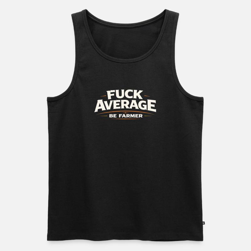 Be Farmer statt Durchschnitt - Männer Premium Bio Tank Top - Schwarz