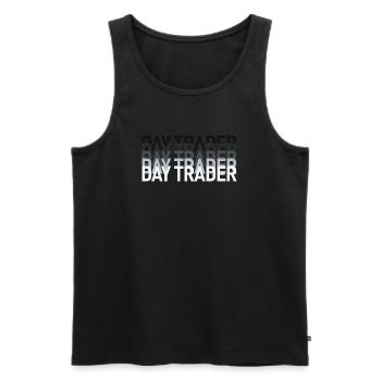 Day Trader Marché boursier Trader boursier - Débardeur bio Premium Homme - noir - Devant - AI Model Male 178 light (178cm)