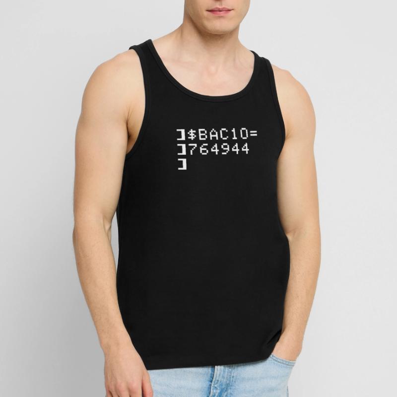 Bacio BAC10 8-Bit Esadecimal Code Nerd Pixel Art Men's Premium Organic Tank Top