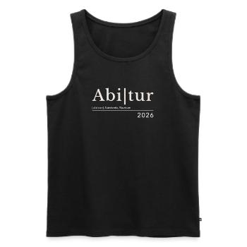 Abitur 2026 - Männer Premium Bio Tank Top - Schwarz - Vorne - Michal (187cm)