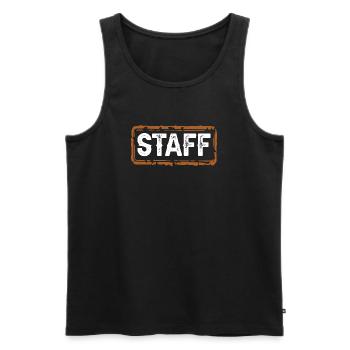 staff - Männer Premium Bio Tank Top - Schwarz - Vorne - Michal (187cm)