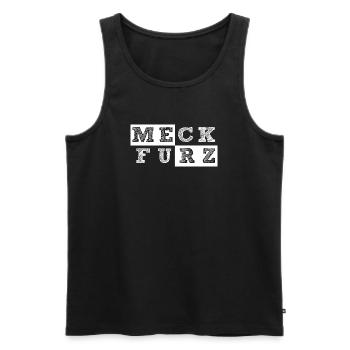MeckFurz Geometrische Collage Merz muss weg - Männer Premium Bio Tank Top - Schwarz - Vorne - Michal (187cm)