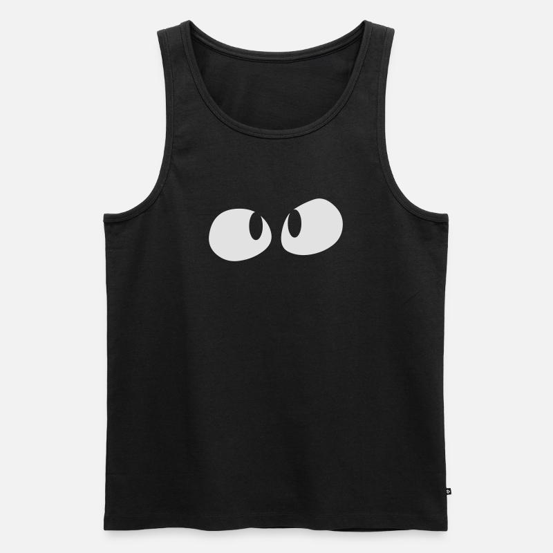 Augen - Männer Premium Bio Tank Top - Schwarz