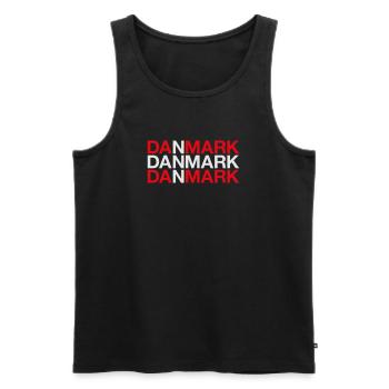 Danmark Denmark Denmark Flag - Men's Premium Organic Tank Top - black - Front - AI Model Male 178 light (178cm)